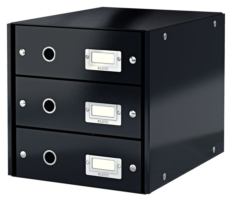 Cabinet 3 Sertare Negru Click&Store Leitz