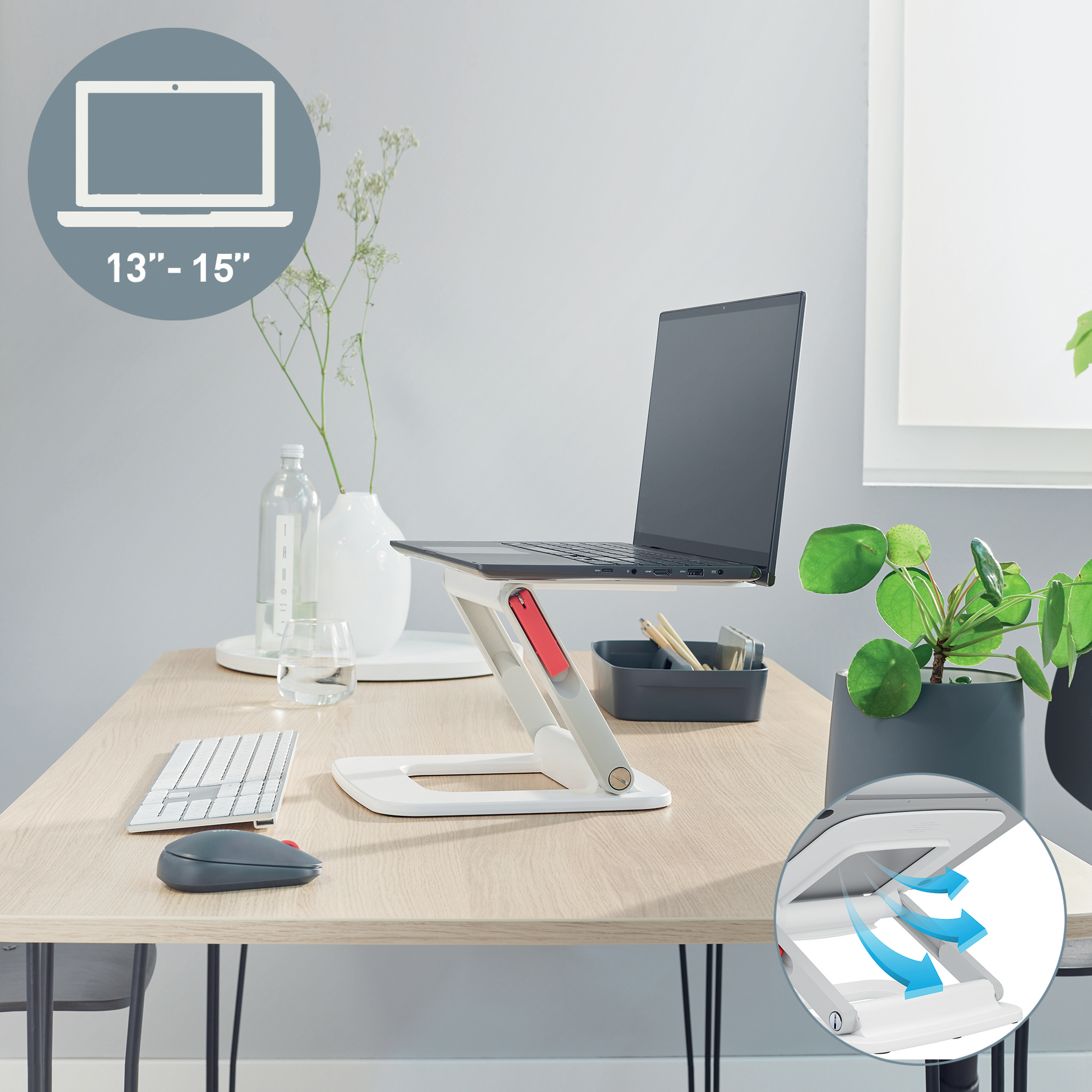 Suport Ergonomic Pentru Laptop Ajustabil Alb Leitz