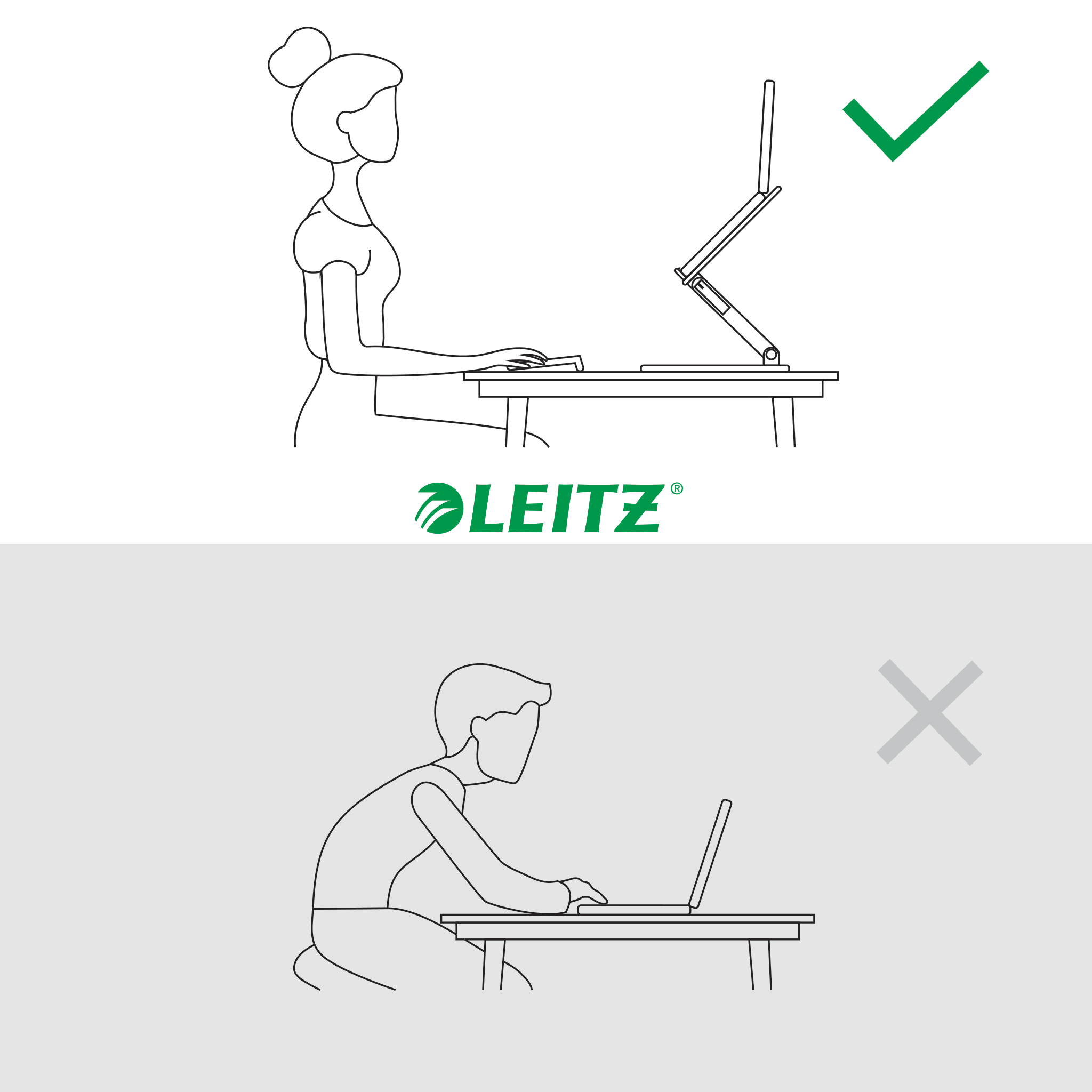 Suport Ergonomic Pentru Laptop Ajustabil Alb Leitz