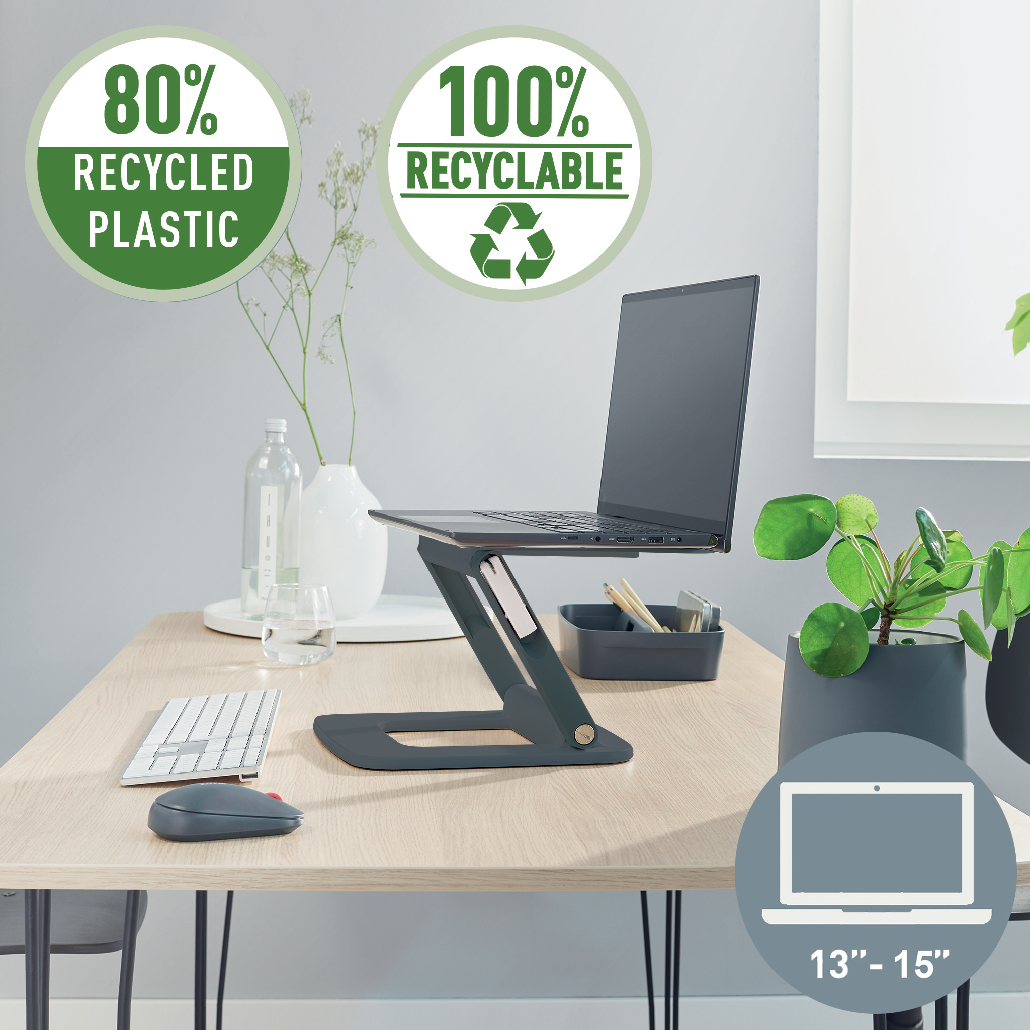 Suport Ergonomic Pentru Laptop Ajustabil Gri Carbune Leitz