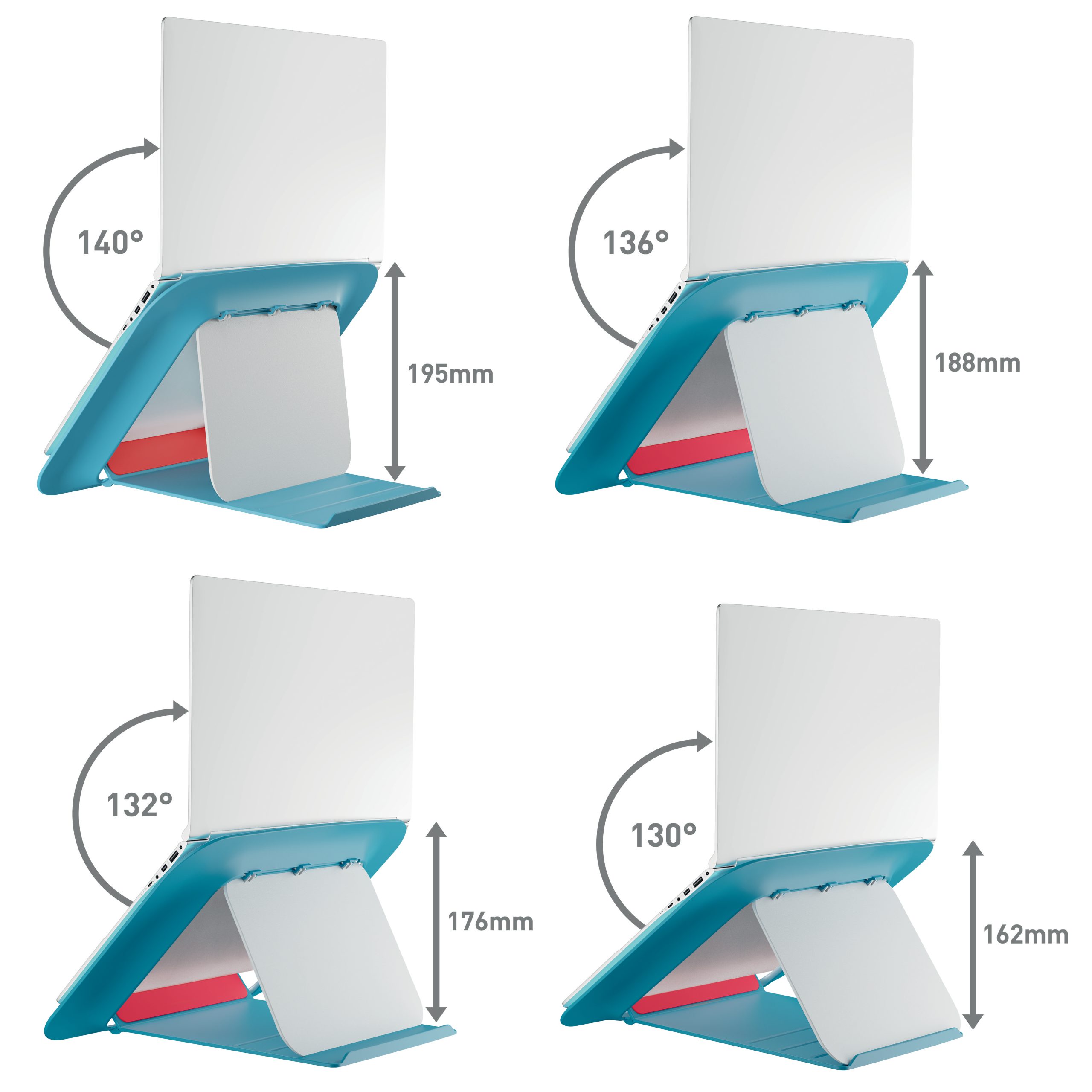 Suport Laptop Ajustabil Albastru Celest Cosy Leitz