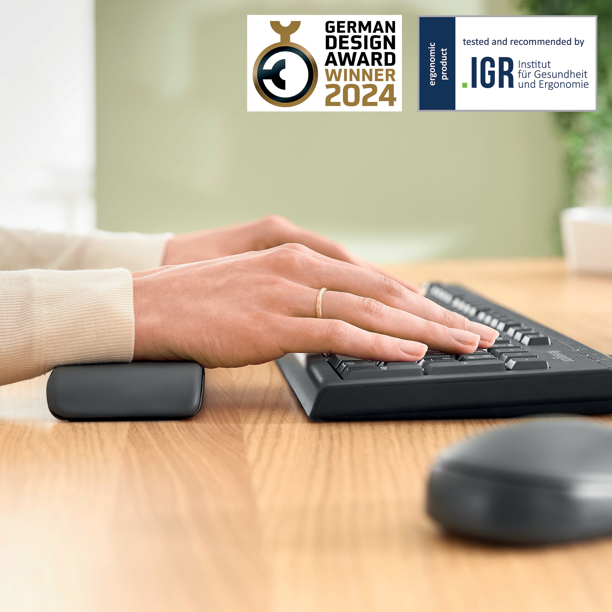 Suport Tastatura Gri Carbune Ergo Leitz