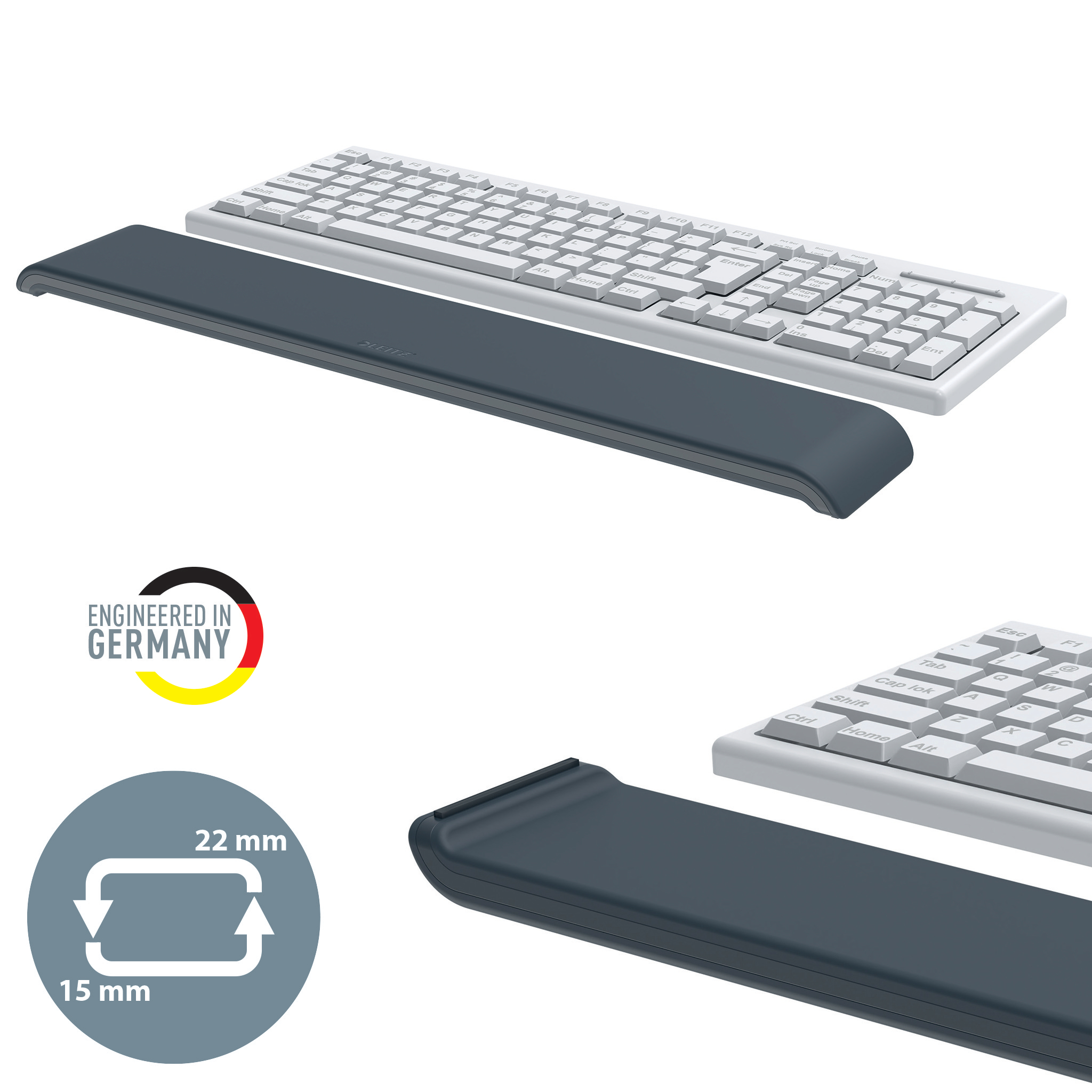 Suport Tastatura Gri Carbune Ergo Leitz