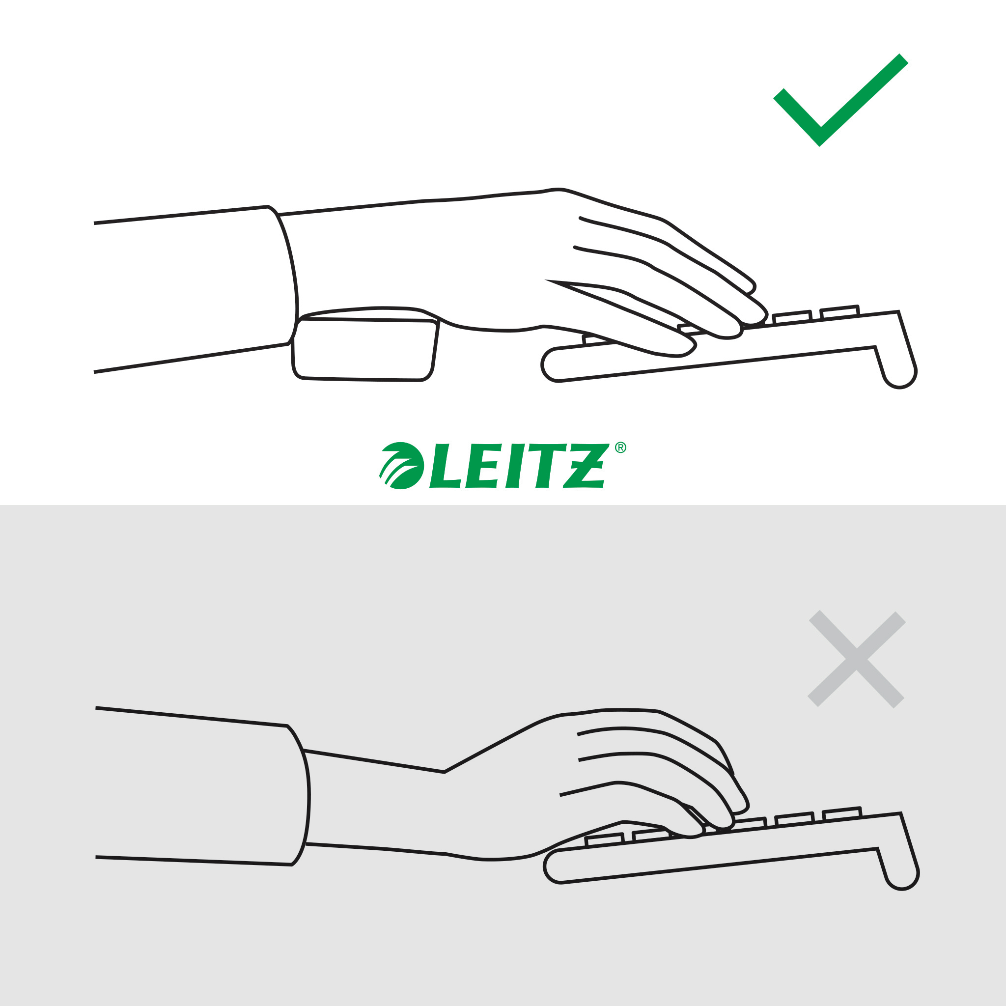 Suport Tastatura Gri Carbune Ergo Leitz