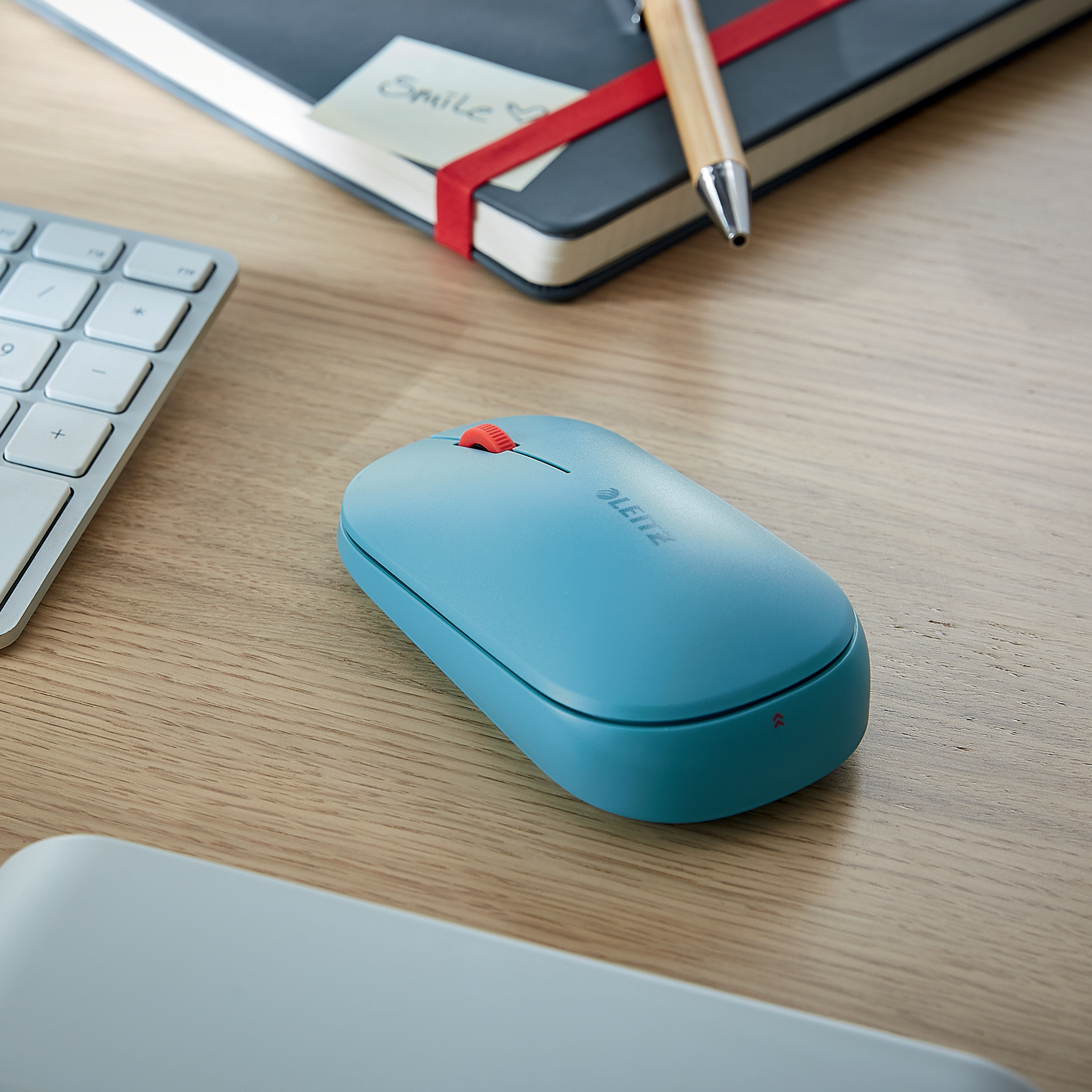 Mouse Optic Conexiune Duala Albastru Celest Cosy Leitz