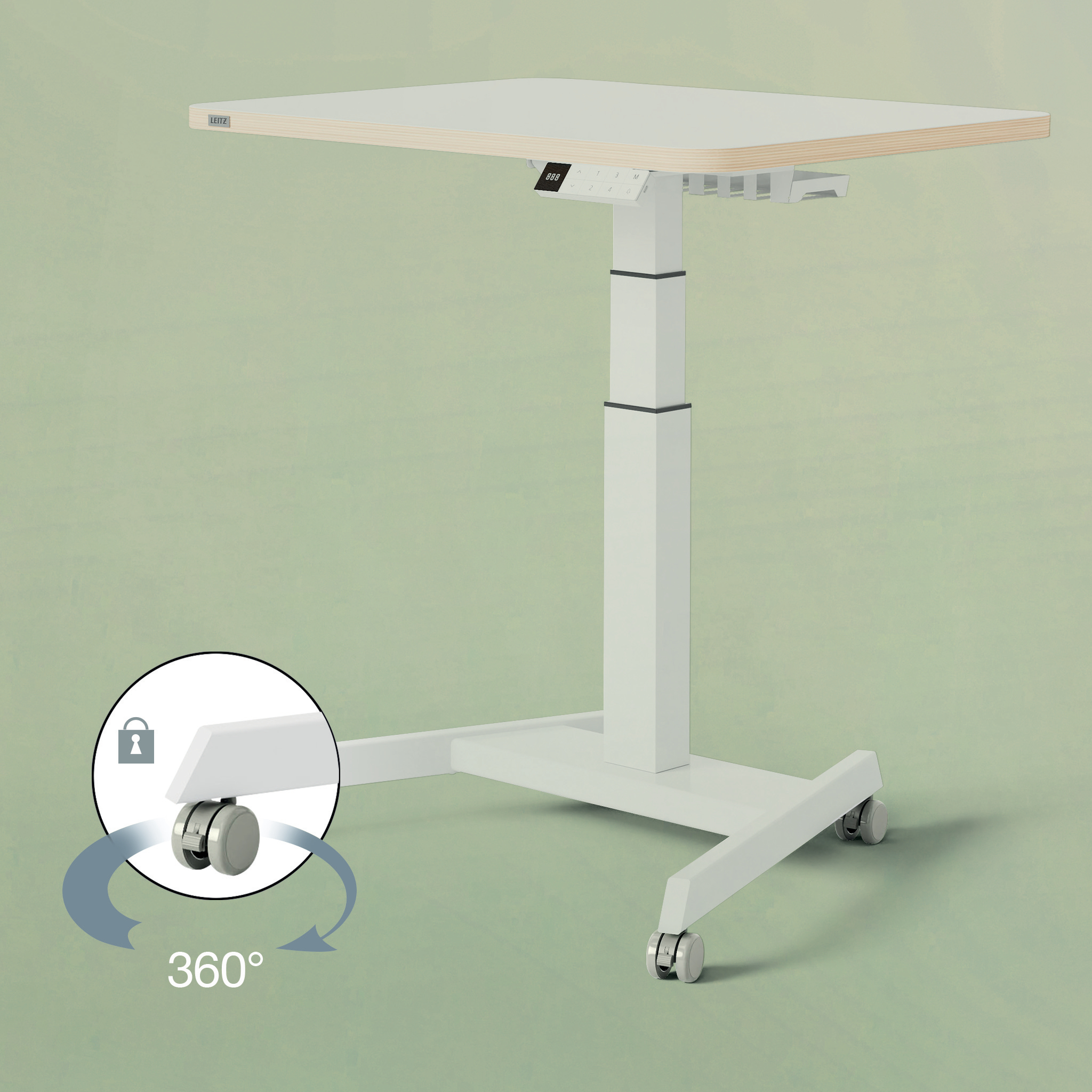 Birou Ergonomic Electric Ajustabil Pe Inaltime Ergo Leitz