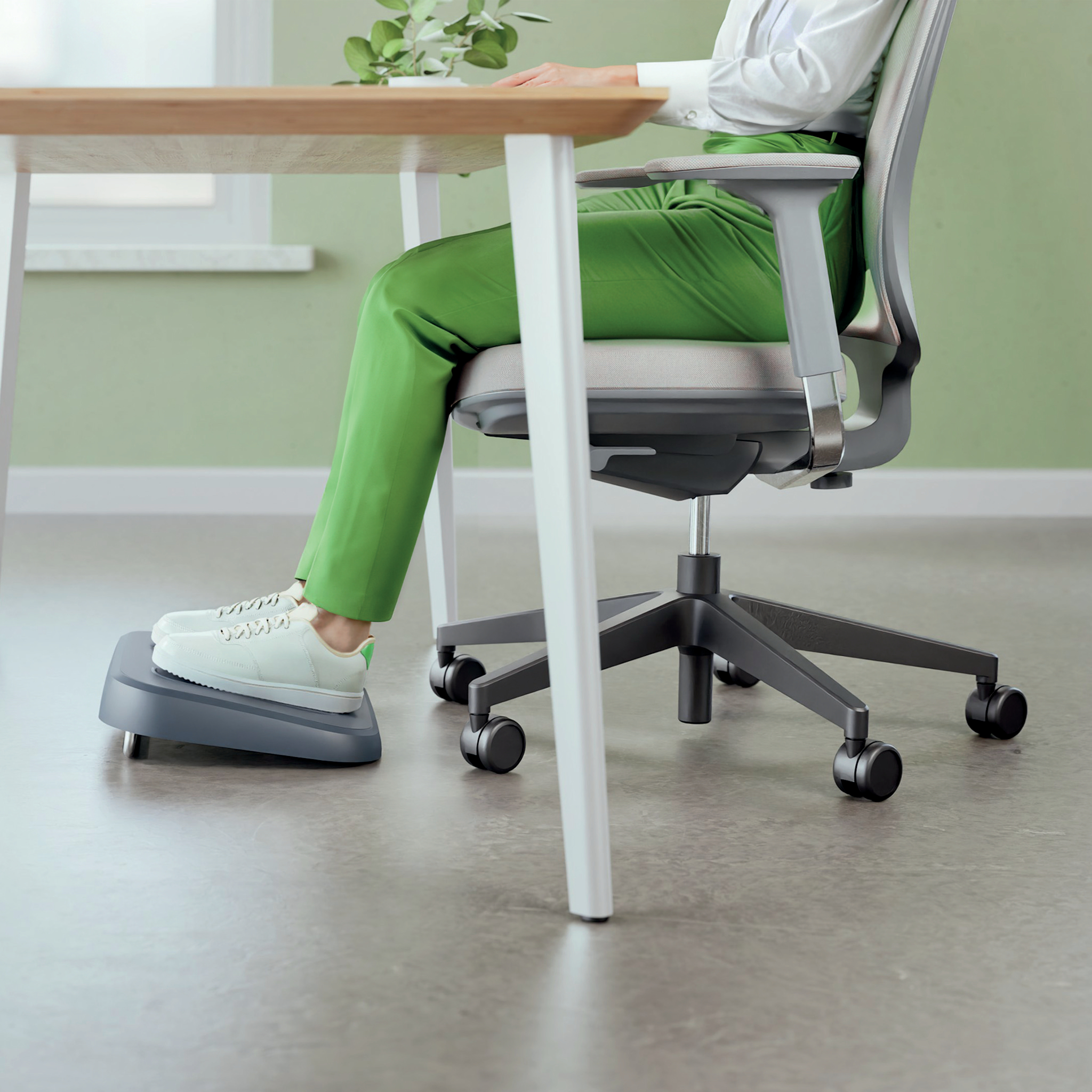 Suport Ergonomic Pentru Picioare Ajustabil Gri-Carbune Ergo Leitz