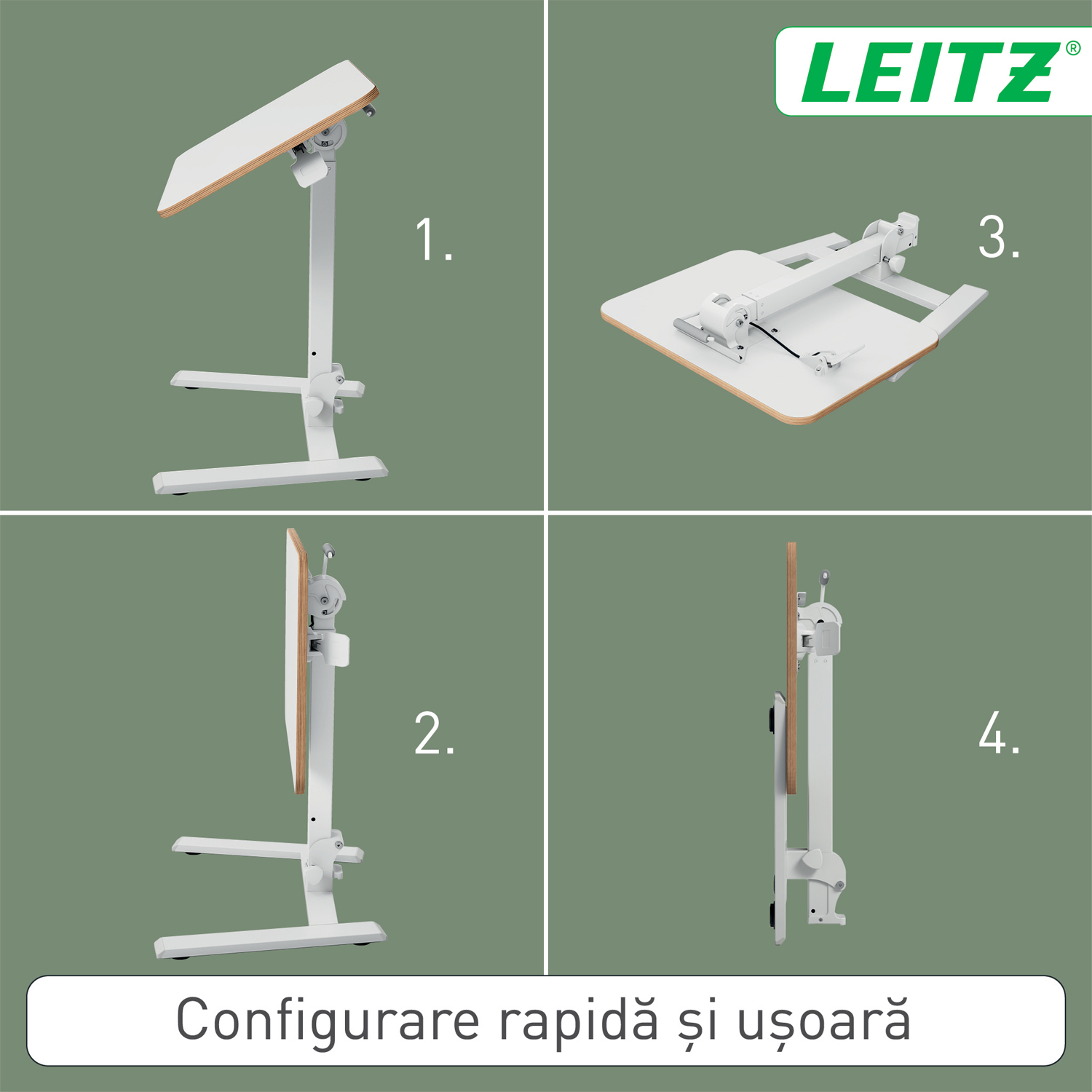 Birou Ergonomic Pliabil Ajustabil Pe Inaltime Ergo Leitz