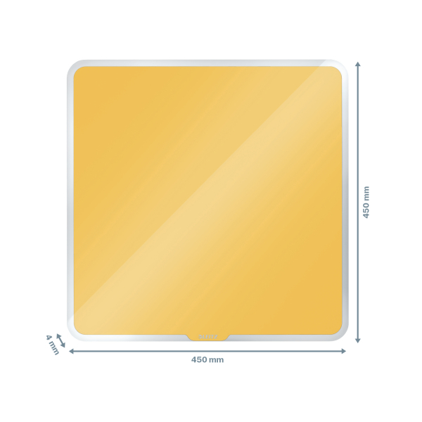 Tabla Magnetica Sticla 45 X 45cm Galben Chihlimbar Cosy Leitz