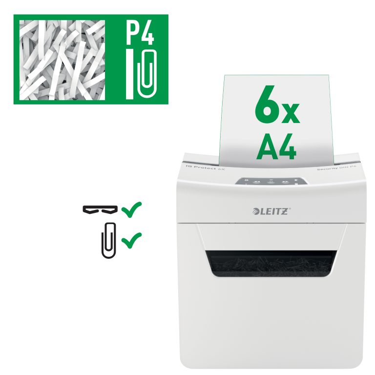 Distrugator Doc Iq Protect 6X Cross-Cut 6 Coli P4 Leitz