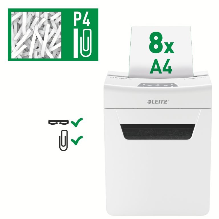 Distrugator Doc Iq Protect 8X Cross-Cut 8 Coli P4 Leitz