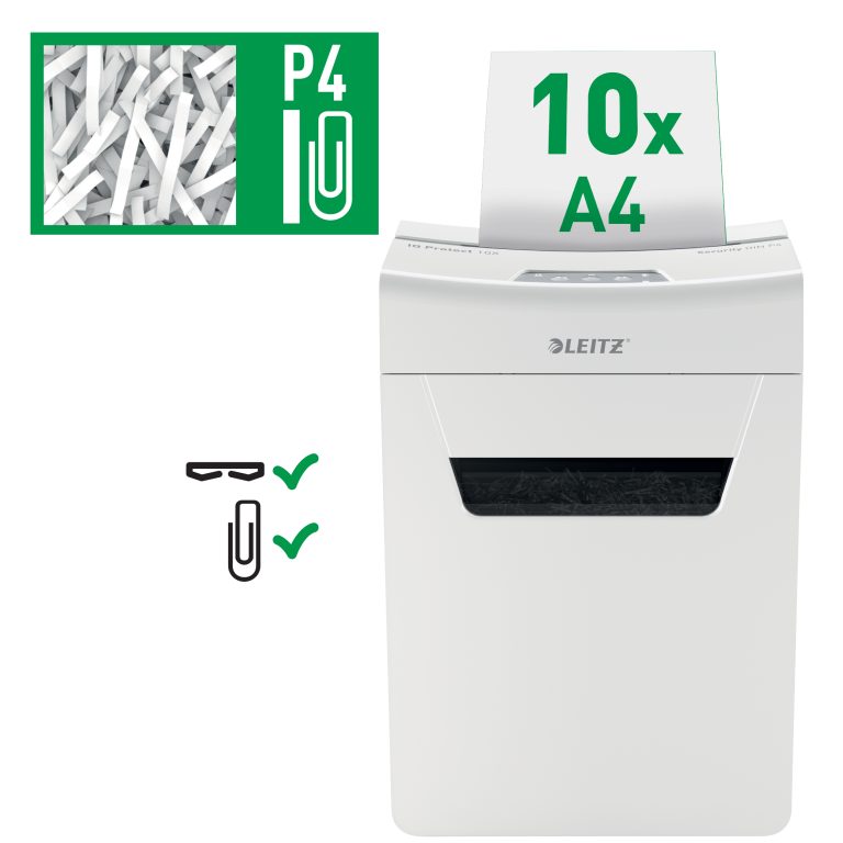 Distrugator Doc Iq Protect 10X Cross-Cut 10 Coli P4 Leitz