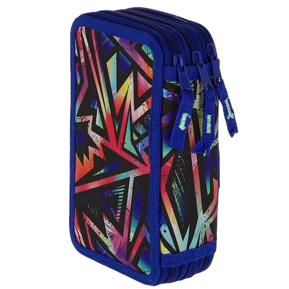 Penar Neechipat 3 Fermoare Geometric Albastru Pigna