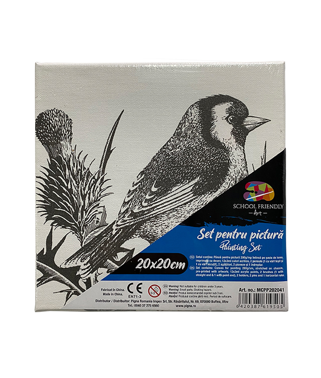 Panza Predesenata Pe Sasiu 20 X 20cm Pasare 2 Sf Art Pigna
