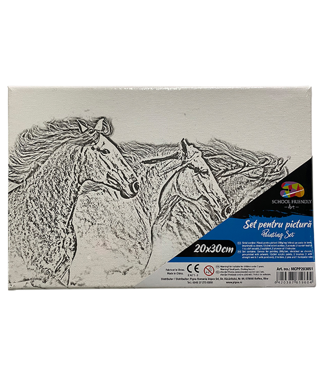 Panza Predesenata Pe Sasiu 20 X 30cm Cai Sf Art Pigna