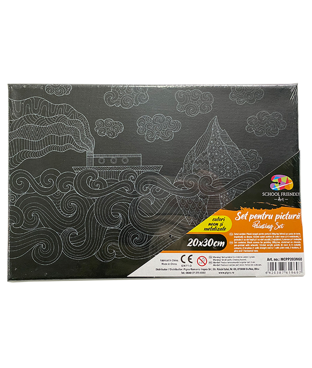 Panza Predesenata Pe Sasiu Neagra 20 X 30cm Mare Sf Art Pigna