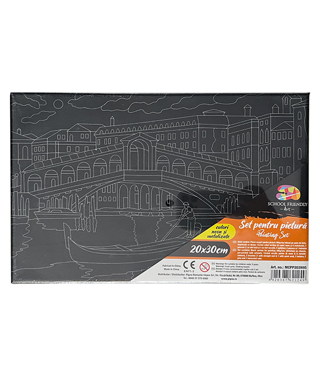 Panza Predesenata Pe Sasiu Neagra 20*30cm Venetia Sf Art Pigna