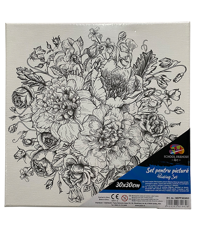 Panza Predesenata Pe Sasiu 30 X 30cm Flori Sf Art Pigna