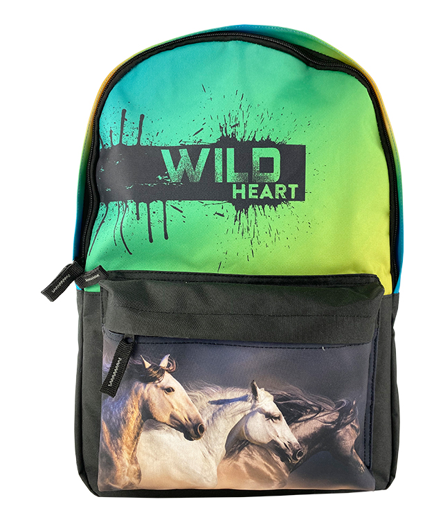 Ghiozdan Scs Teens Cai Verde Compartiment Cu Buzunar 42 X 30 X 14cm Captuseala 2 Fermoare Pigna
