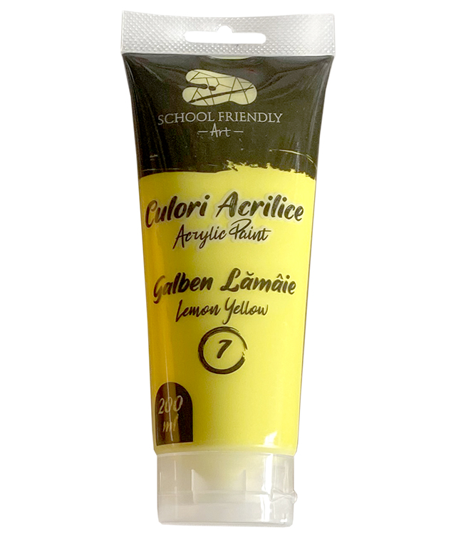 Culori Acrilice 200ml Galben Lamaie Premium Sf Art Pigna