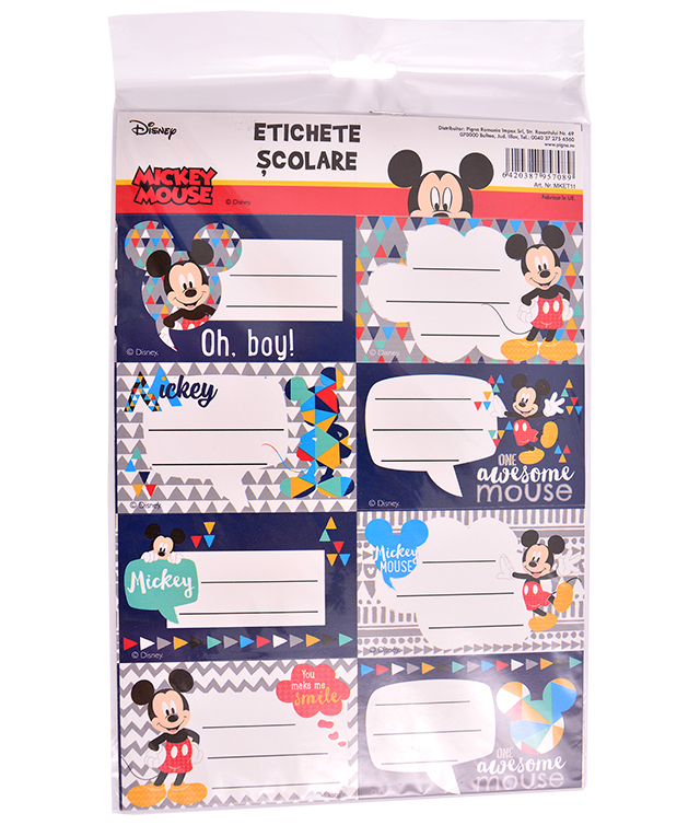 Etichete Scolare 40/Set Mickey Pigna