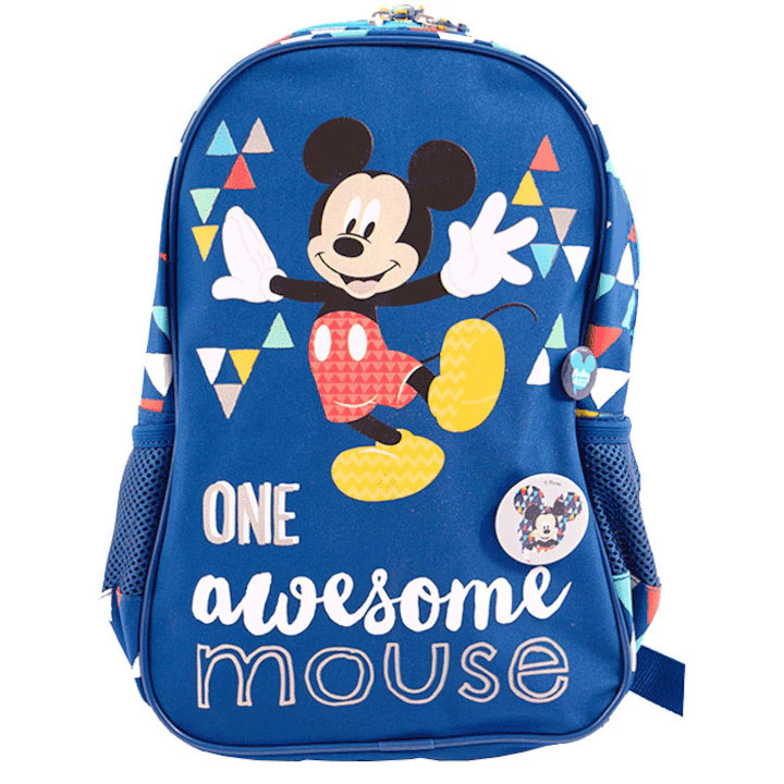 Ghiozdan Gradinita Mickey Albastru Triunghiuri Pigna