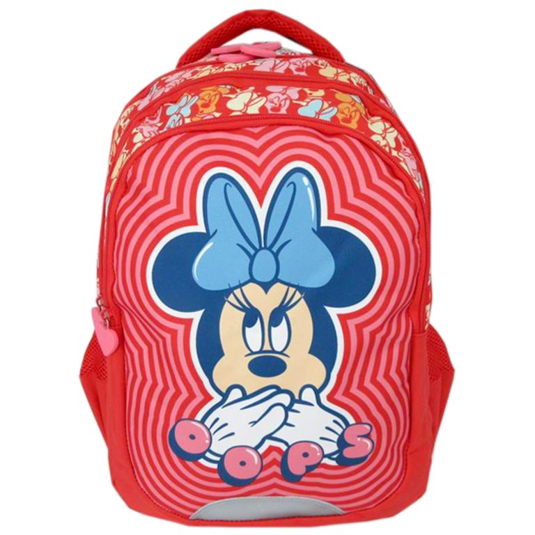 Ghiozdan Clasa 0 Minnie Mouse Rosu Oops 3 Fermoare Pigna