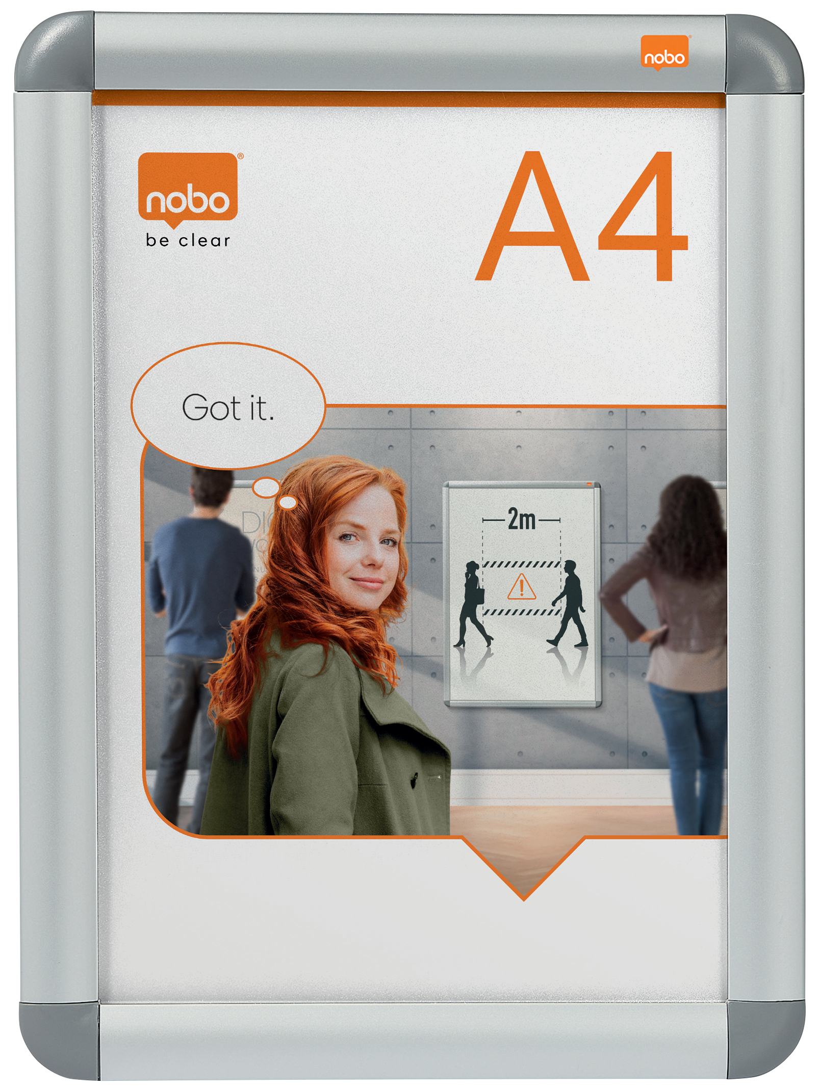 Suport Rama Cu Clip Aluminiu A4 Nobo