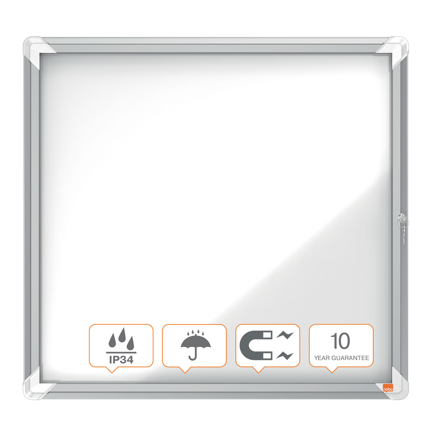 Avizier Magnetic 6 X A4 Carcasa Pentru Exterior Metalica Nobo