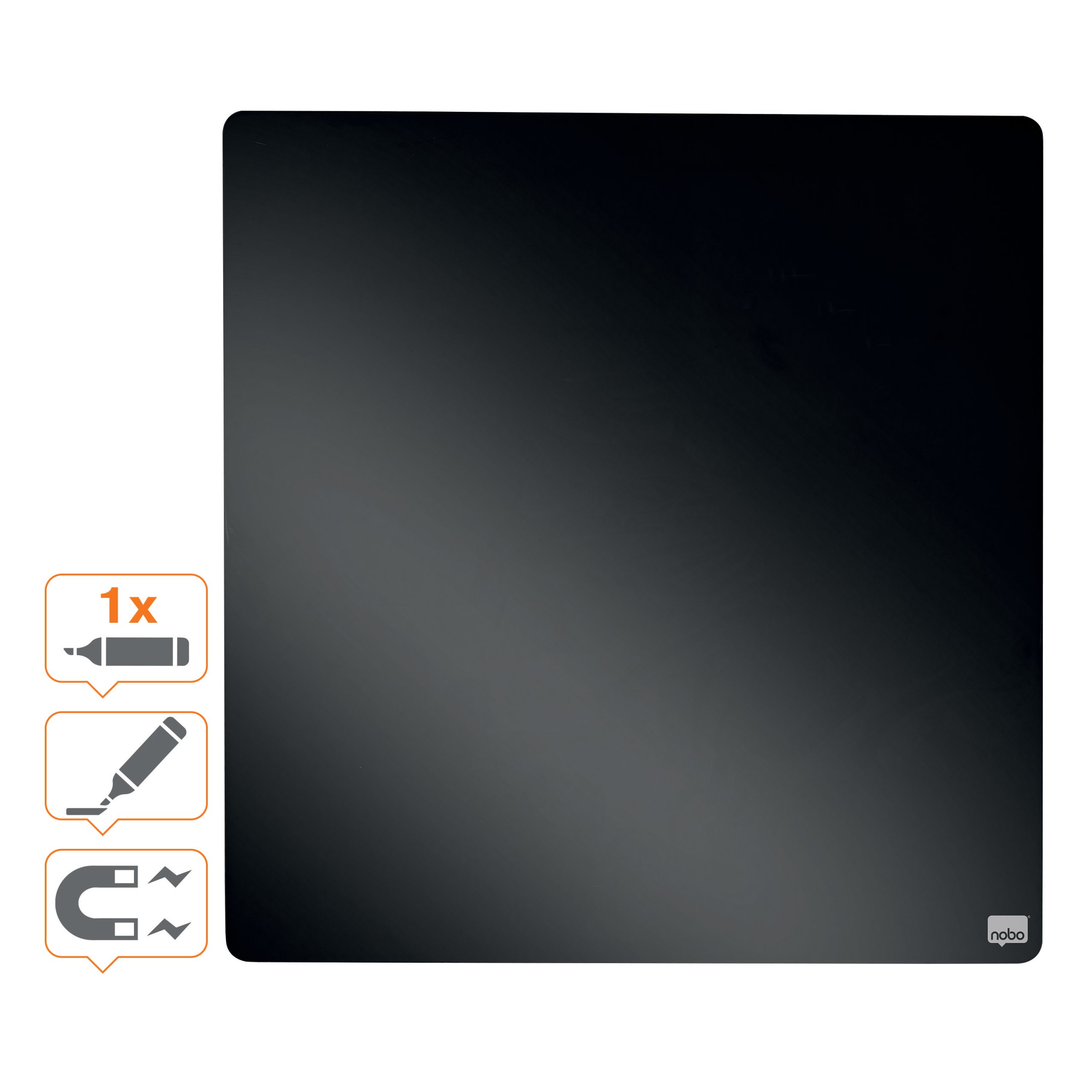 Tabla Magnetica 36*36cm Neagra Nobo