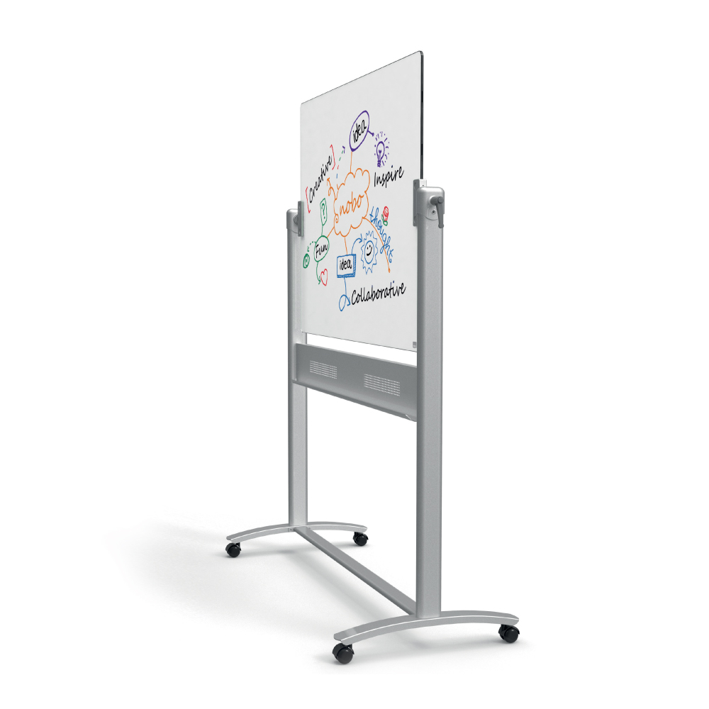 Whiteboard Magnetic Mobil Sticla 90*120cm Diamond Nobo