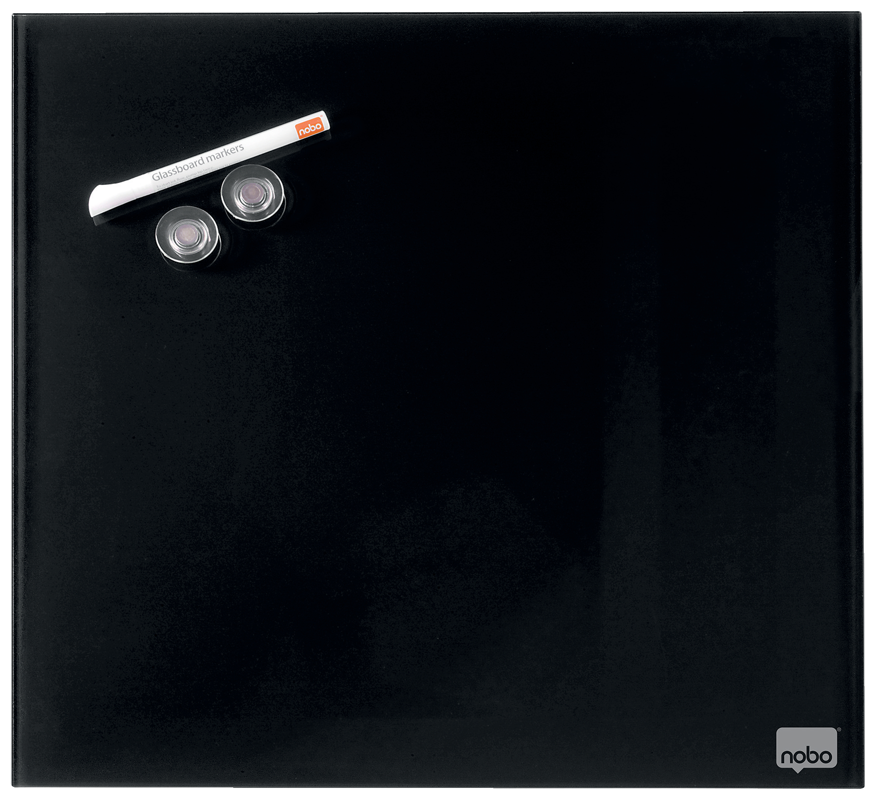 Tabla Magnetica Sticla 45*45cm Neagra+Accesorii Diamond Nobo