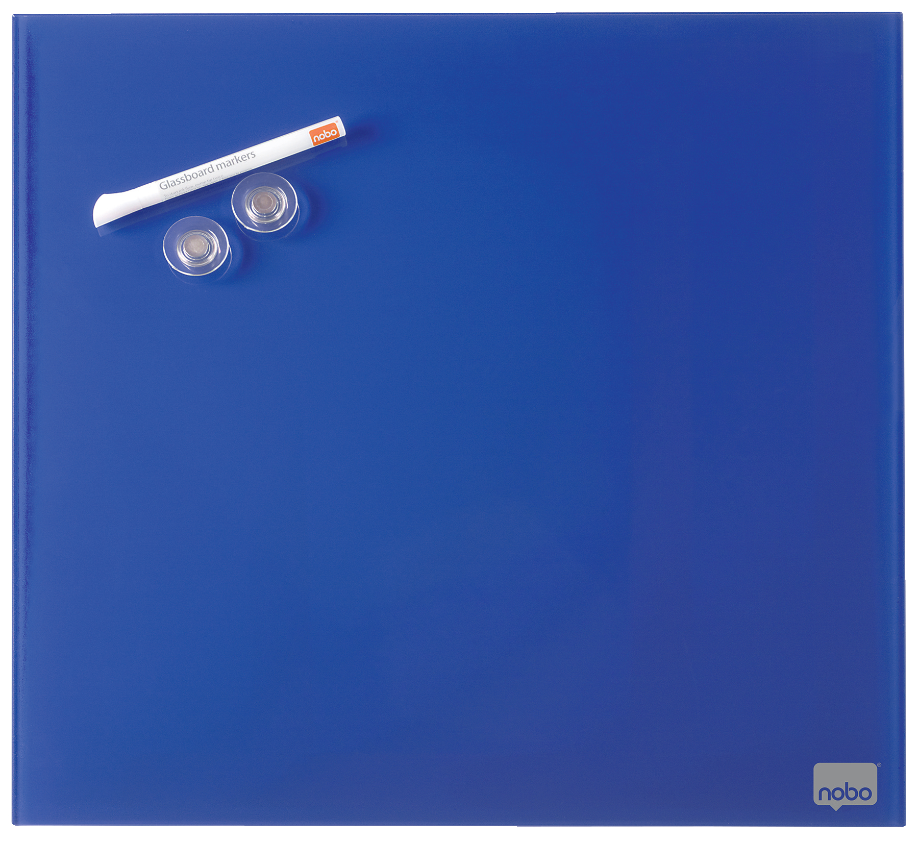 Tabla Magnetica Sticla 45*45cm Albastra+Accesorii Diamond Nobo