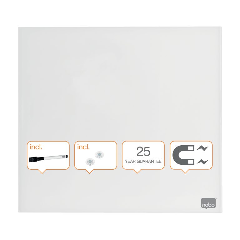 Whiteboard Magnetic Sticla 30*30cm+Accesorii Diamond Nobo