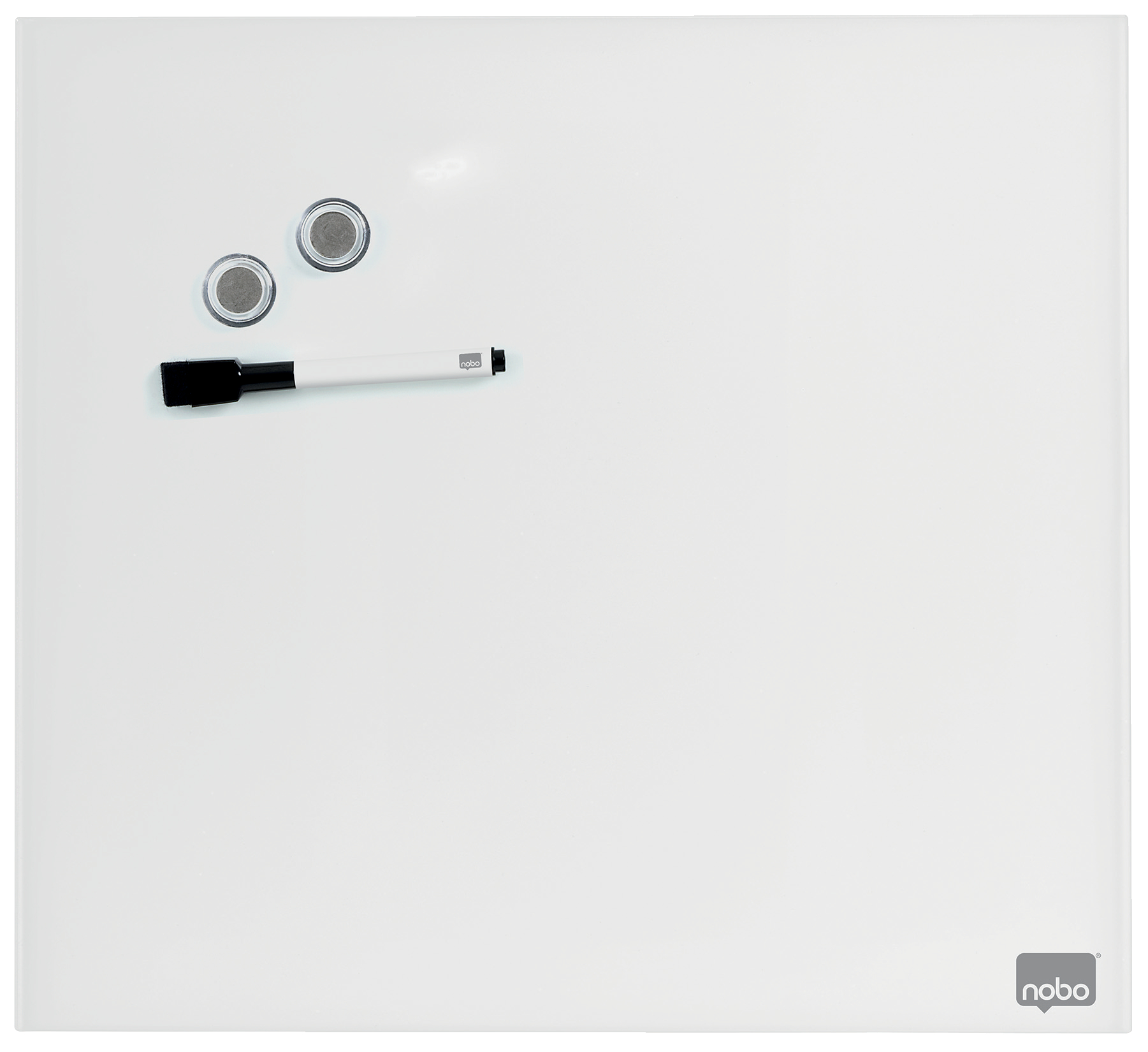 Whiteboard Magnetic Sticla 45*45cm+Accesorii Diamond Nobo