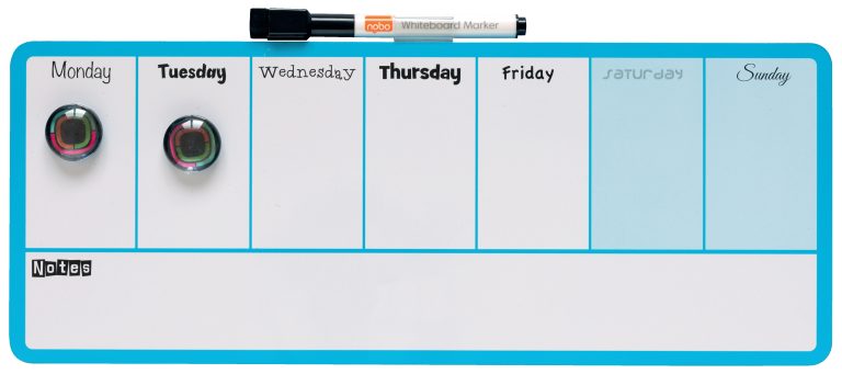 Planner Magnetic Saptamanal 14*36cm Albastru Nobo