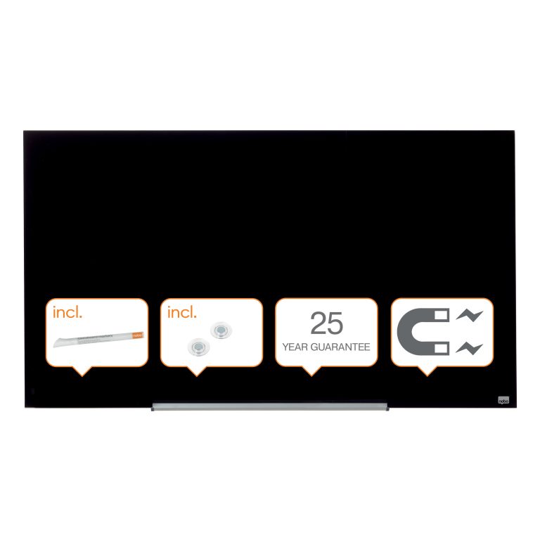 Whiteboard Magnetic Sticla Widescreen 57" Impression Nobo