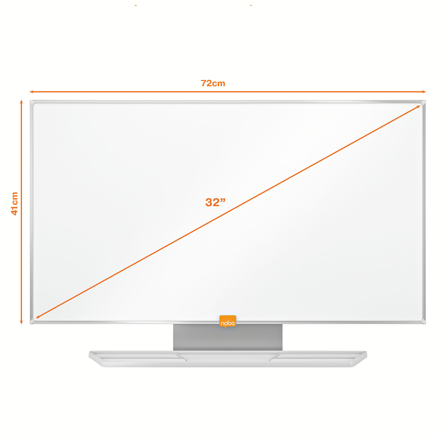 Whiteboard Magnetic Widescreen 32"(721*411mm) Nano Clean Nobo