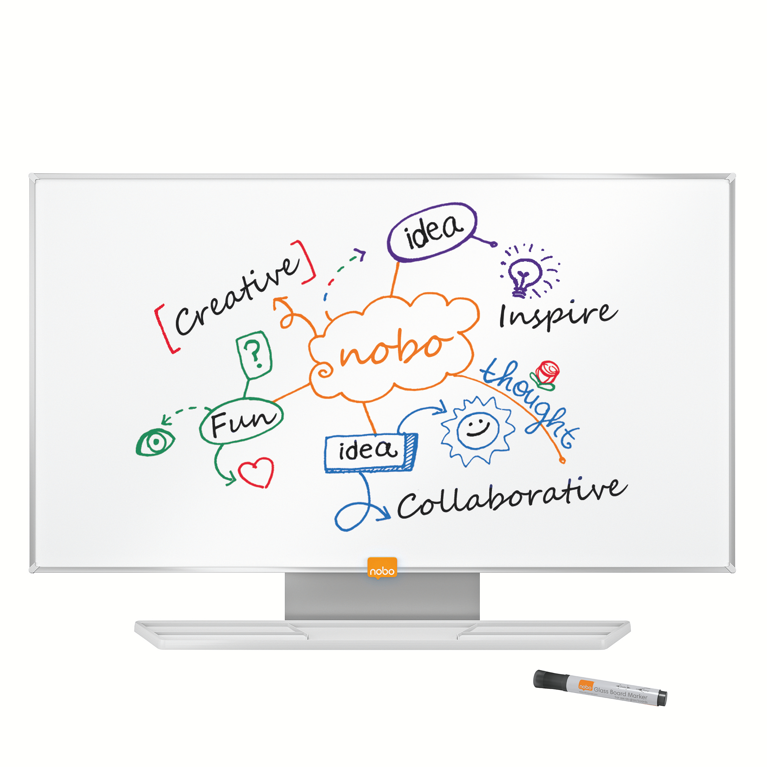 Whiteboard Magnetic Widescreen 32"(721*411mm) Nano Clean Nobo