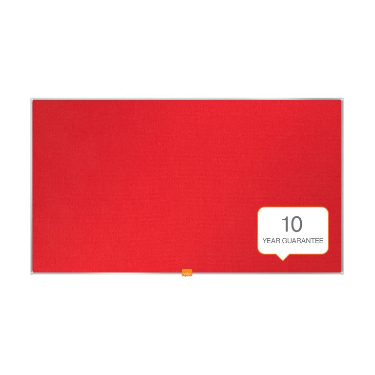 Panou Textil Widescreen 40"(898*510mm) Rama Aluminiu Rosu Nobo