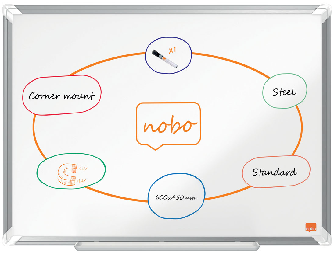 Whiteboard Magnetic Otel Lacuit 45 X 60cm Premium Plus Nobo