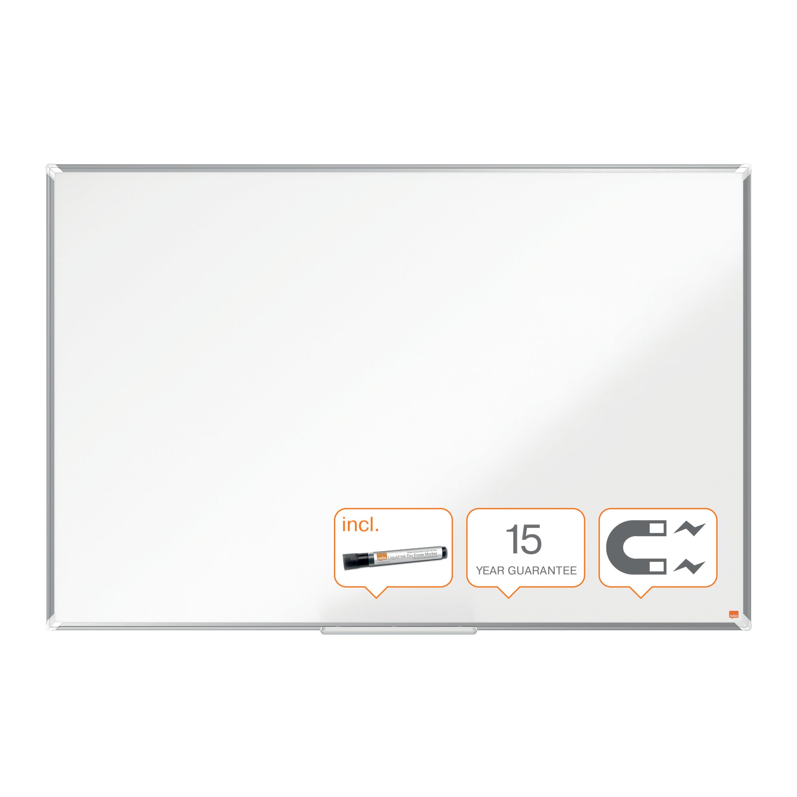 Whiteboard Magnetic Otel Lacuit 100*150cm Premium Plus Nobo