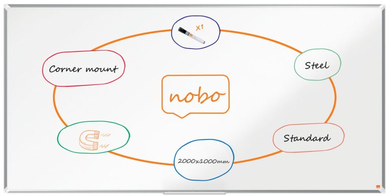 Whiteboard Magnetic Otel Lacuit 200 X 100cm Premium Plus Nobo