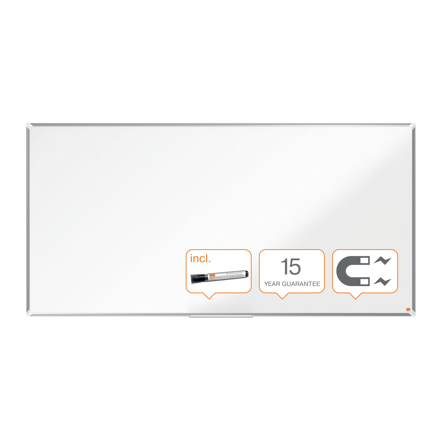 Whiteboard Magnetic Otel Lacuit 200 X 100cm Premium Plus Nobo