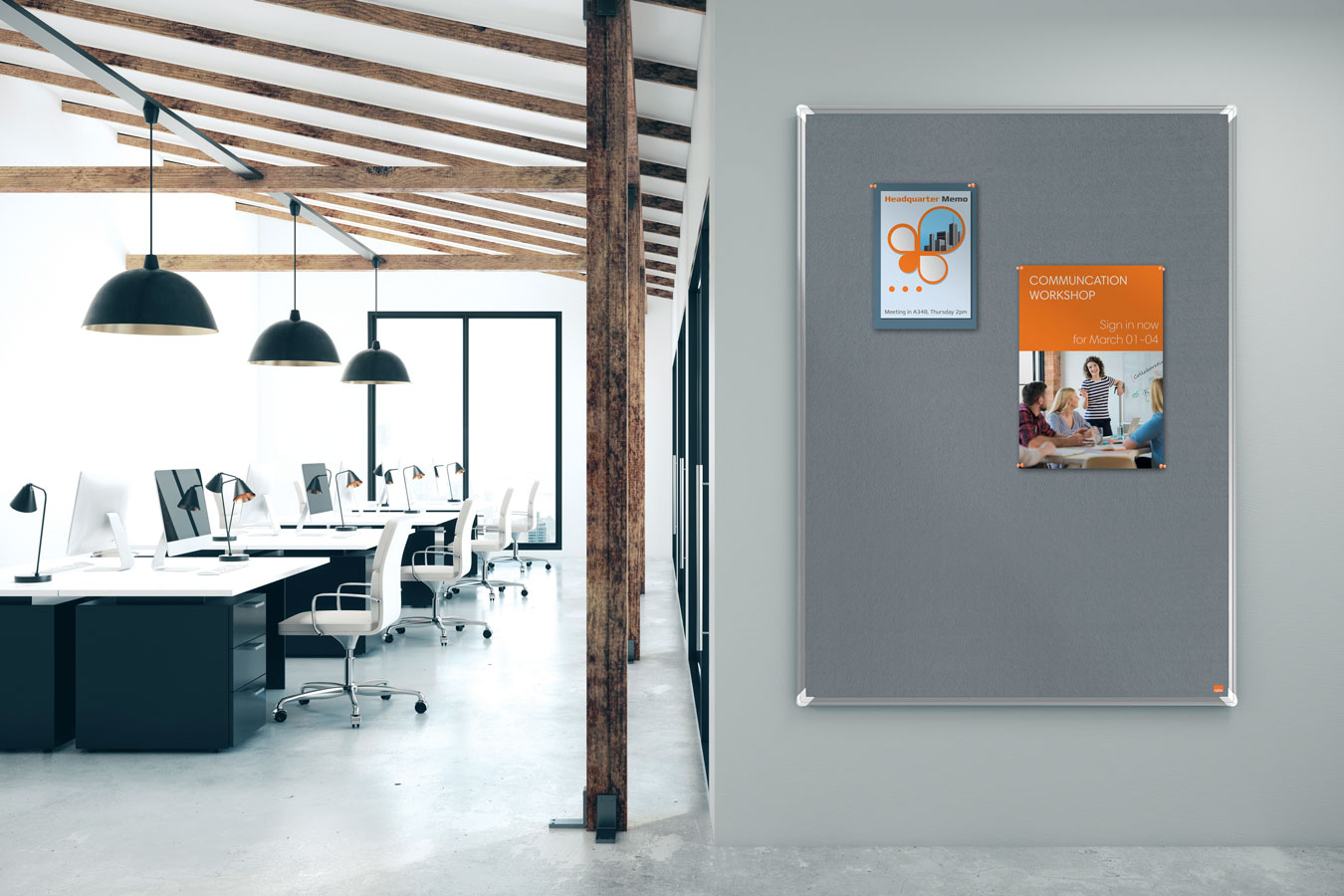 Panou Pluta 90 X 60cm Rama Aluminiu Premium Plus Nobo