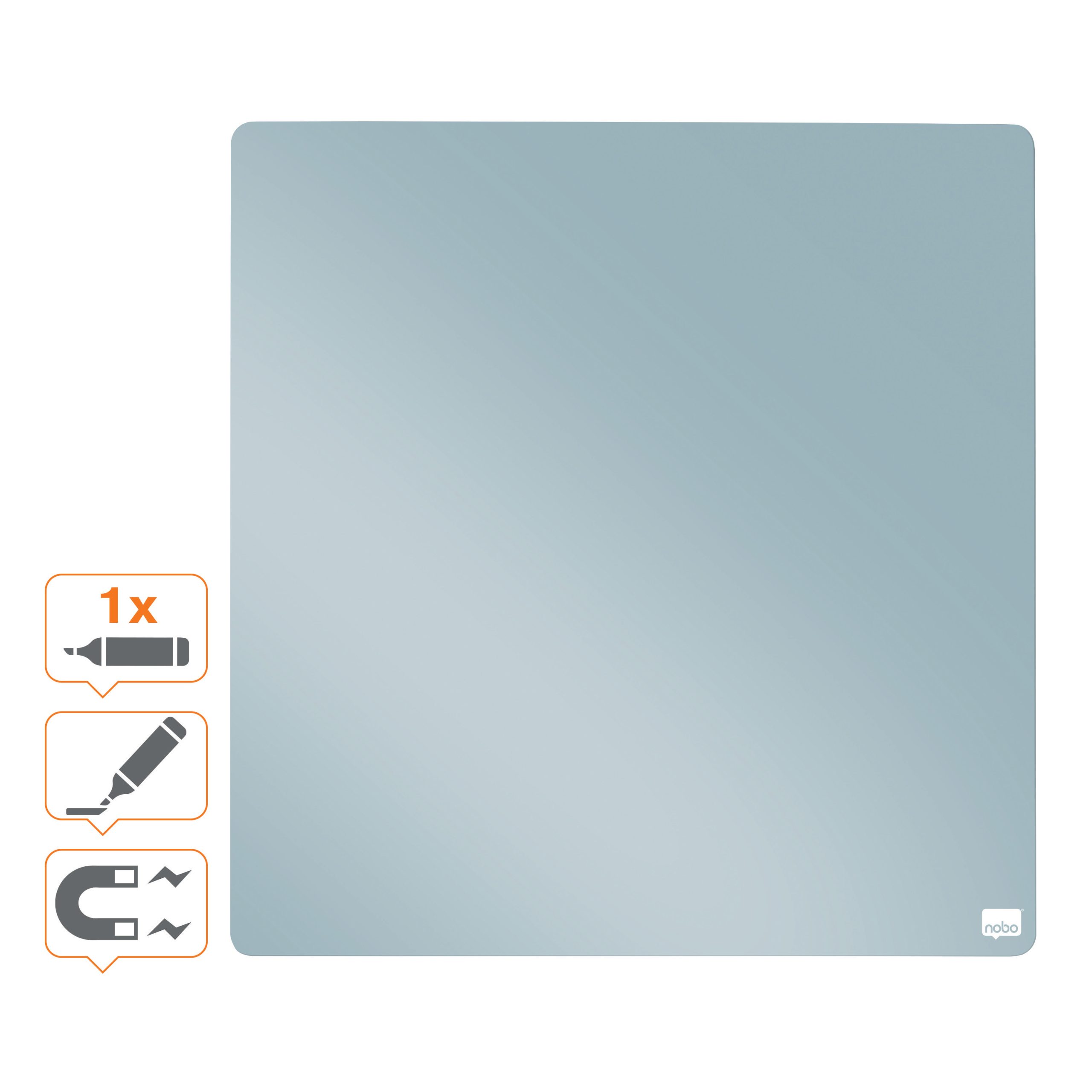 Tabla Magnetica Plastic 36*36cm Bleu Nobo