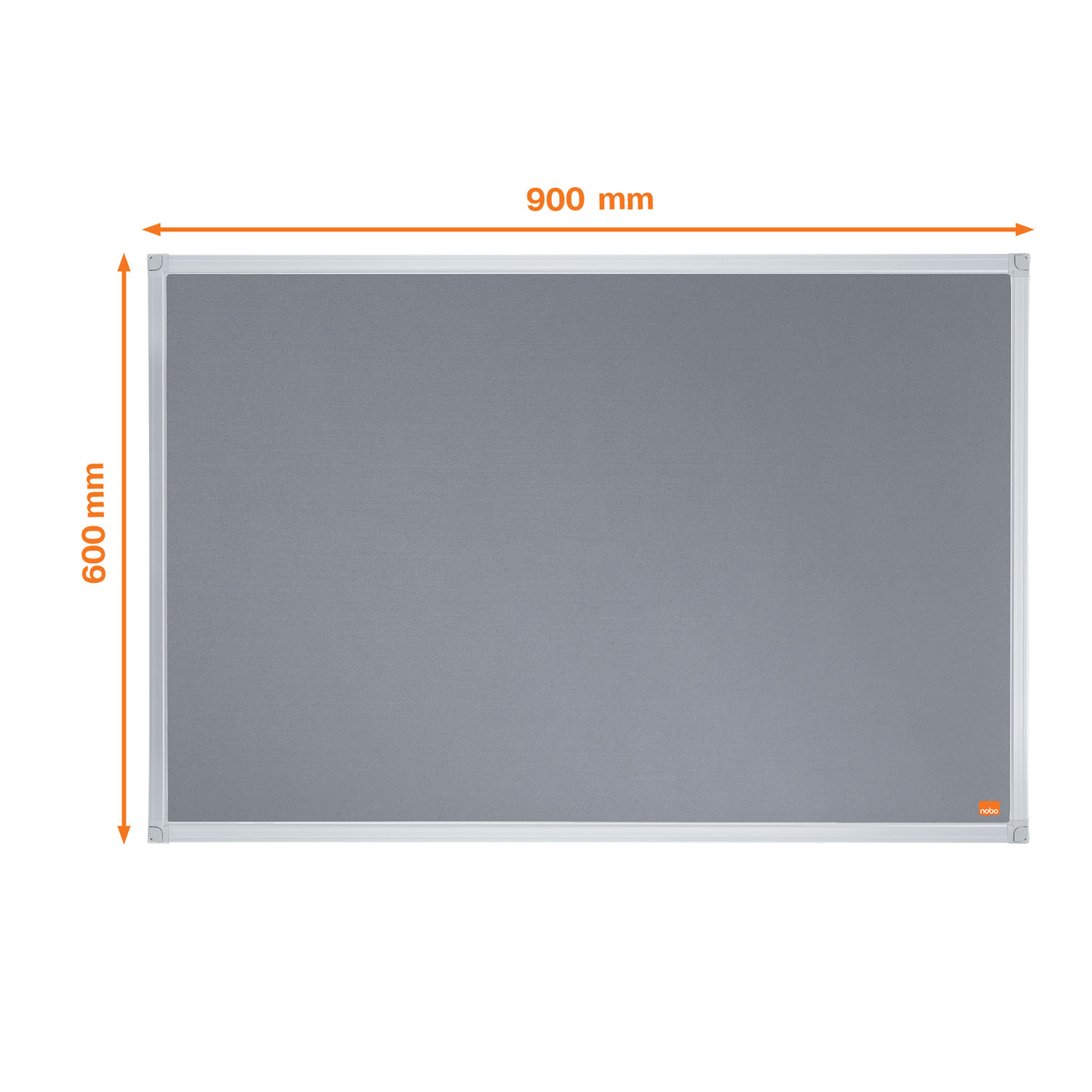 Panou Textil 90 X 60cm Gri Essentials Nobo