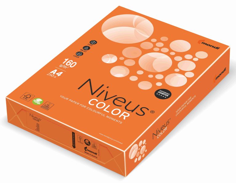 Carton Copiator A4 Portocaliu Intens 160g 250/Top Or43 Niveus