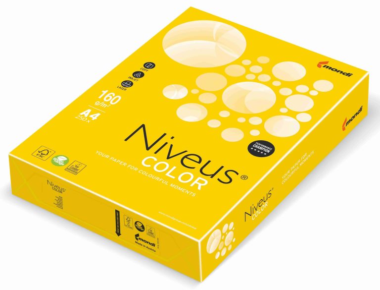 Carton Copiator A4 Galben Mustar Intens 160g 250/Top Ig50 Niveus