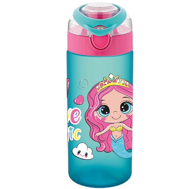 Sticla Apa Pt Copii Tritan Soft Touch 500ml Cu Deschidere Automata Si Maner Transport T-0108 Noki
